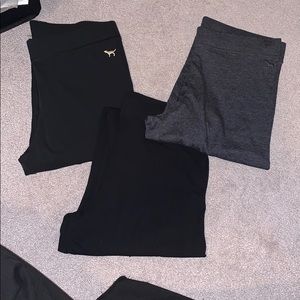 3 pairs of pink leggings